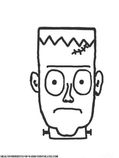 Frankenstein monster coloring page..